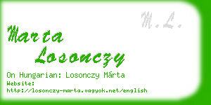 marta losonczy business card