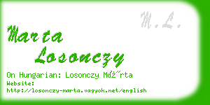 marta losonczy business card